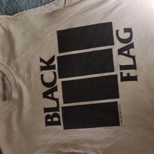 Old black flag shirt with sleeves removed no size tag.